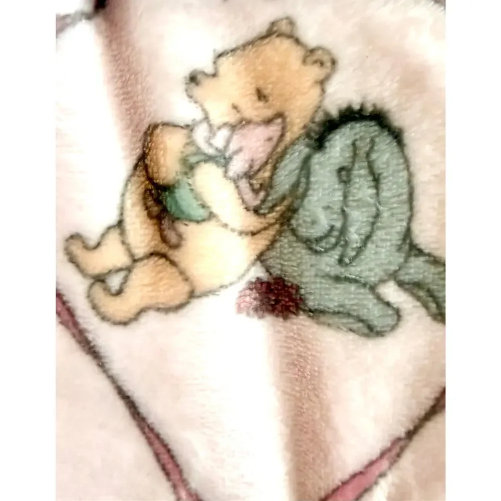 New Pooh Bear Collection Winnie The Pooh Pink Ribbon Baby Blanket 30